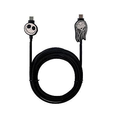 Disney's The Nightmare Before Christmas Jack & Sally 6-ft. Type-C Braided Charging Cable