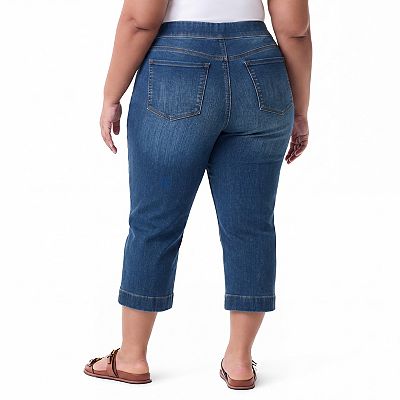 洋楽 GloriaMundi I,Individual RVP-6330 Plus Size Gloria Vanderbilt Amanda Pull-On Capri Pants