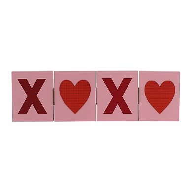 Celebrate Together™ Valentine's Day XOXO Hinged Wooden Sitabout Table Decor