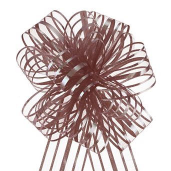 15 pc 4 Inch Organza Large Pull Bows Metallic Gift Wrapping Bows Ribbon