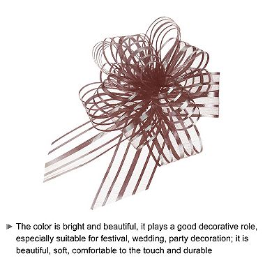 15pcs 4 Inch Organza Large Pull Bows Metallic Gift Wrapping Bows Ribbon