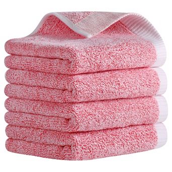Solid Hand Towels, Soft Absorbent Decorative Hand Towel Set for Bath, Kitchen 13x29 Inch 4 Pack