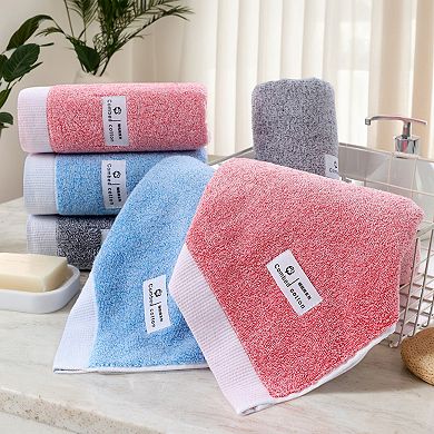 Solid Hand Towels, Soft Absorbent Decorative Hand Towel Set for Bath, Kitchen 13x29 Inch 2 Pack