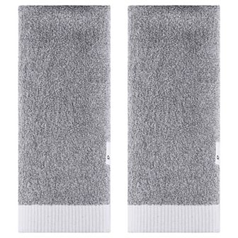Solid Hand Towels, Soft Absorbent Decorative Hand Towel Set for Bath, Kitchen 13x29 Inch 2 Pack