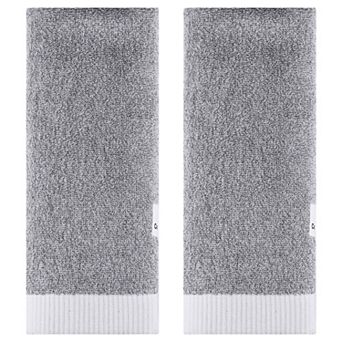 Solid Hand Towels, Soft Absorbent Decorative Hand Towel Set for Bath, Kitchen 13x29 Inch 2 Pack