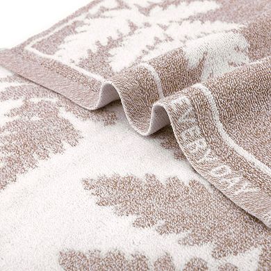 Leaves Pattern Hand Towels Soft Absorbent Decorative Hand Towel for Decor, 13"x29" 2 Pack