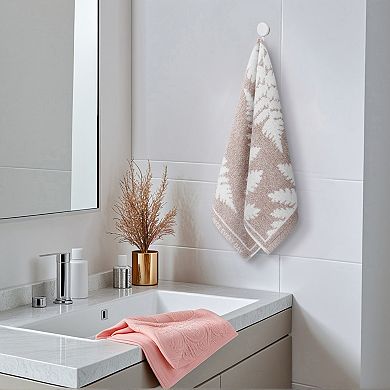 Leaves Pattern Hand Towels Soft Absorbent Decorative Hand Towel for Decor, 13"x29" 2 Pack