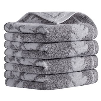 Leaves Pattern Hand Towels Soft Absorbent Decorative Hand Towel for Decor, 13"x29" 4 Pack