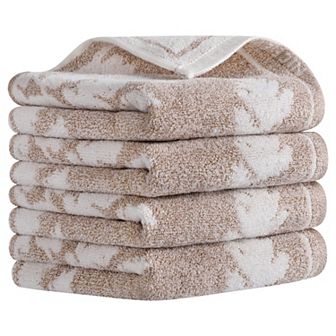 Leaves Pattern Hand Towels Soft Absorbent Decorative Hand Towel for Decor, 13"x29" 4 Pack