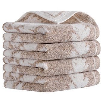 Leaves Pattern Hand Towels Soft Absorbent Decorative Hand Towel for Decor, 13"x29" 4 Pack