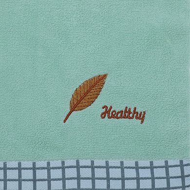 Leaves Pattern Hand Towels for Bathroom, 13x29 Inch Soft Absorbent Decorative Towel 4 Pack