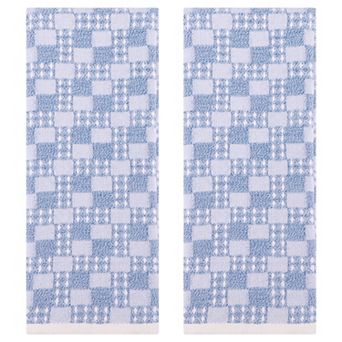 Waffle Hand Towels Set of 2 Checked Pattern Absorbent Soft Decorative Towel for Bathroom 13"x28"
