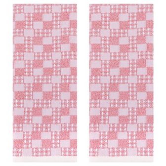 Waffle Hand Towels Set of 2 Checked Pattern Absorbent Soft Decorative Towel for Bathroom 13"x28"