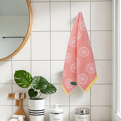 Lemon Fruit Pattern Hand Towels for Bathroom, Soft Absorbent Cotton Towel, 13x29 Inch 2 Pack