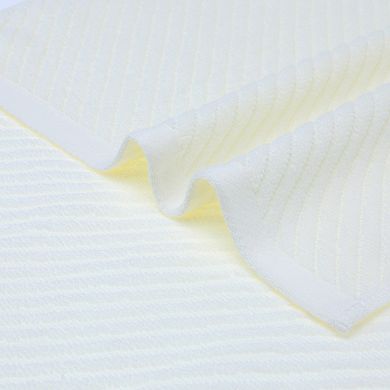 Solid Striped Decorative Hand Towels Set of 2 Cotton Soft Absorbent Hand Towel Set, 14"x30"