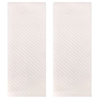 Solid Striped Decorative Hand Towels Set of 2 Cotton Soft Absorbent Hand Towel Set, 14"x30"