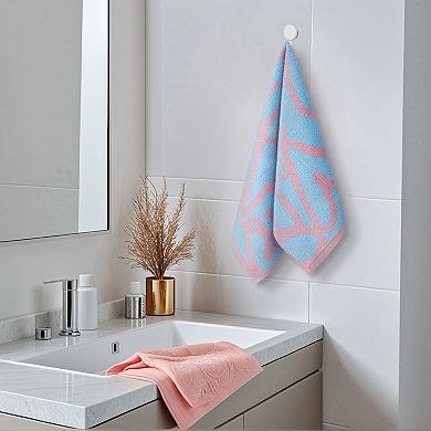 Heart Love Pattern Hand Towels Pure Cotton Bathroom Soft Towel 13x29 Inch 4 Pack