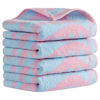 Heart Love Pattern Hand Towels Pure Cotton Bathroom Soft Towel 13x29 Inch 4 Pack