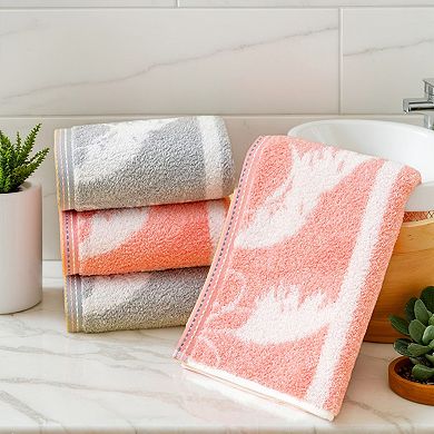 Plant Pattern Decorative Hand Towels, 14x29 Inch Soft Absorbent Cotton Towel 2 Pack