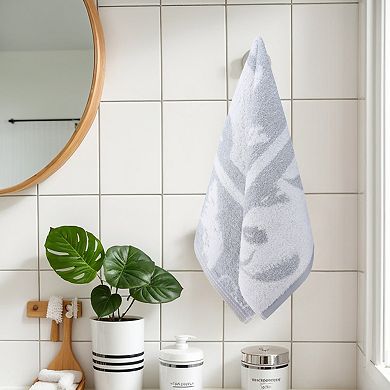 Plant Pattern Decorative Hand Towels, 14x29 Inch Soft Absorbent Cotton Towel 2 Pack