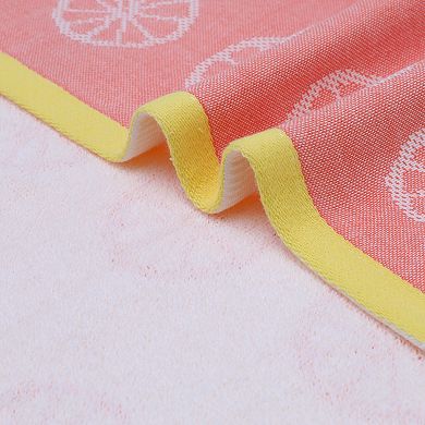 Lemon Fruit Pattern Hand Towels for Bathroom, Soft Absorbent Cotton Towel, 13x29 Inch 4 Pack