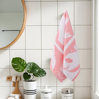 Plant Pattern Decorative Hand Towels, 14x29 Inch Soft Absorbent Cotton Towel 4 Pack
