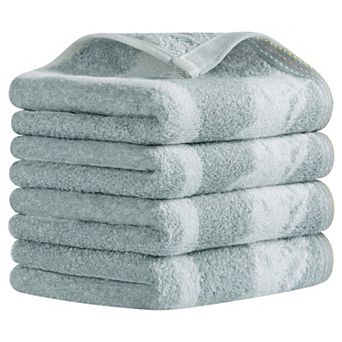 Plant Pattern Decorative Hand Towels, 14x29 Inch Soft Absorbent Cotton Towel 4 Pack