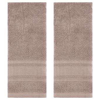 Waffle Cotton Hand Towel Set of 2, Solid Soft Absorbent Hand Towels for Bathroom, Hand, Face 13"x29"