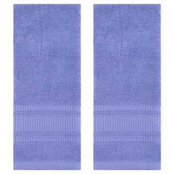 Waffle Cotton Hand Towel Set of 2, Solid Soft Absorbent Hand Towels for Bathroom, Hand, Face 13"x29"