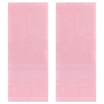 Waffle Cotton Hand Towel Set of 2, Solid Soft Absorbent Hand Towels for Bathroom, Hand, Face 13"x29"