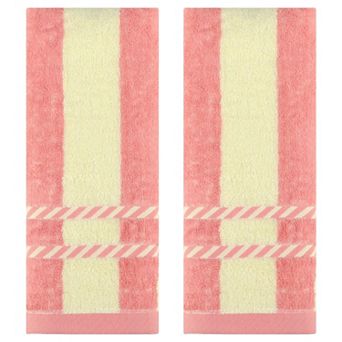 Striped Decorative Hand Towels Absorbent Soft Towel for Hand Drying 15x35 Inch 2 Pack