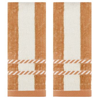 Striped Decorative Hand Towels Absorbent Soft Towel for Hand Drying 15x35 Inch 2 Pack
