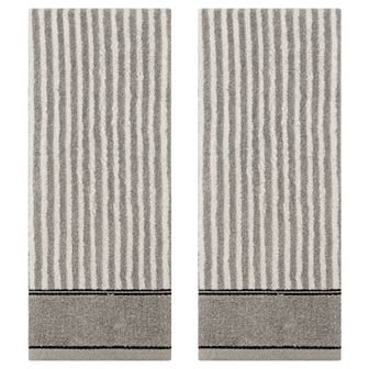 Striped Cotton Bathroom Hand Towels, 13x29 Inch Soft Absorbent Hand Towels 2 Pack