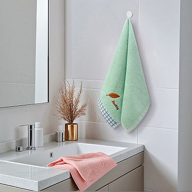 Leaves Pattern Hand Towels for Bathroom, 13x29 Inch Soft Absorbent Decorative Towel 2 Pack