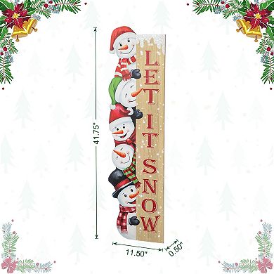 Glitzhome Lighted Christmas Porch Decor With Timer