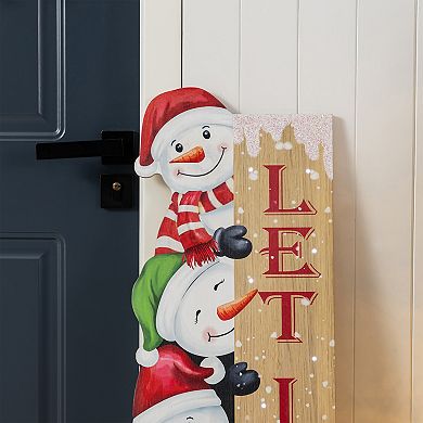 Glitzhome Lighted Christmas Porch Decor With Timer