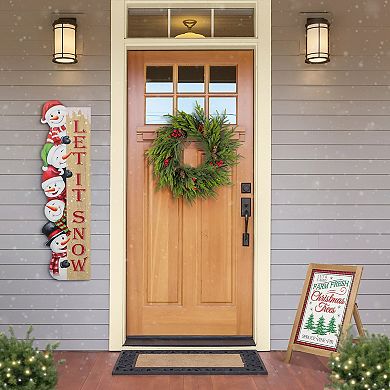 Glitzhome Lighted Christmas Porch Decor With Timer