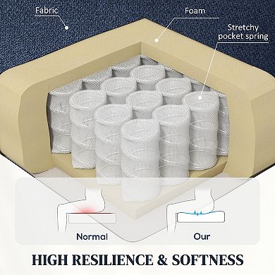 HOMCOM Lift Recliner Chair, Power Lift Sofa with Quick Assembly, Deep