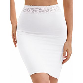 Anti-Static Half Slips for Women Soft Underskirt with Floral Lace Waistband
