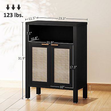 HOMCOM Sideboard Buffet Cabinet, Accent Cabinet with Adjustable Shelf