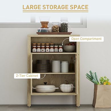 HOMCOM Sideboard Buffet Cabinet, Accent Cabinet with Adjustable Shelf