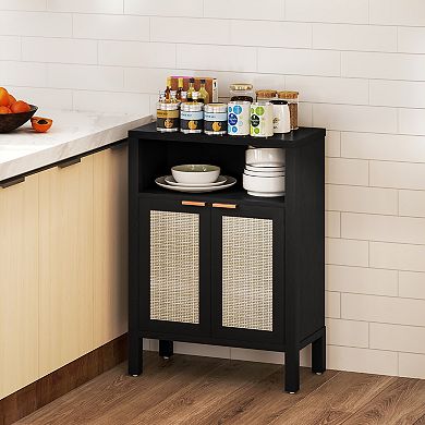 HOMCOM Sideboard Buffet Cabinet, Accent Cabinet with Adjustable Shelf