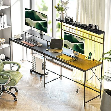 HOMCOM L Shaped Desk, Convertible Corner Desk for Small Space
