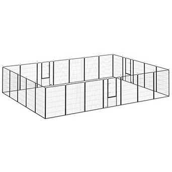 PawHut 44.5inch H Dog Playpen, 24 Panels Puppy Playpen