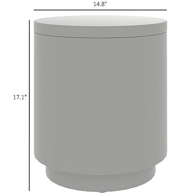 HOMCOM 2.6 Gal Outdoor Cooler Side Table with Ice Bucket Lid