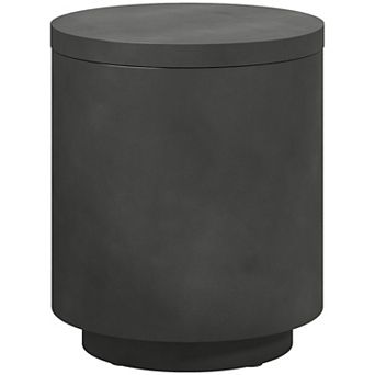 HOMCOM 2.6 Gal Outdoor Cooler Side Table with Ice Bucket Lid