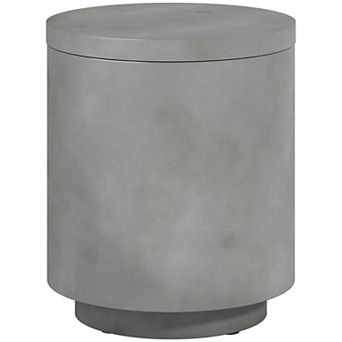 HOMCOM 2.6 Gal Outdoor Cooler Side Table with Ice Bucket Lid