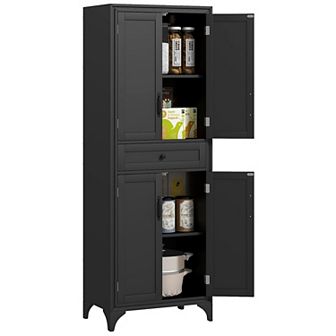 HOMCOM 67inch Kitchen Pantry Storage Cabinet with Doors and Shelves