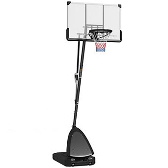Soozier Portable Basketball Hoop 4.9-10ft Height Adjustable Basketball Goal