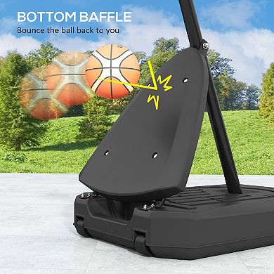 Soozier Portable Basketball Hoop, 5-10ft Height Adjustable Basketball Goal